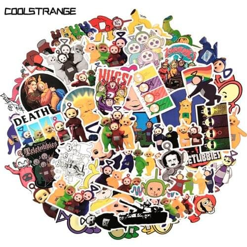 10/30/49Pcs Teletubbies Cartoon Stickers For Laptop Refrigerator Motorcycle Skateboard Scrapbook Toy Gift Box Helmet Sticker