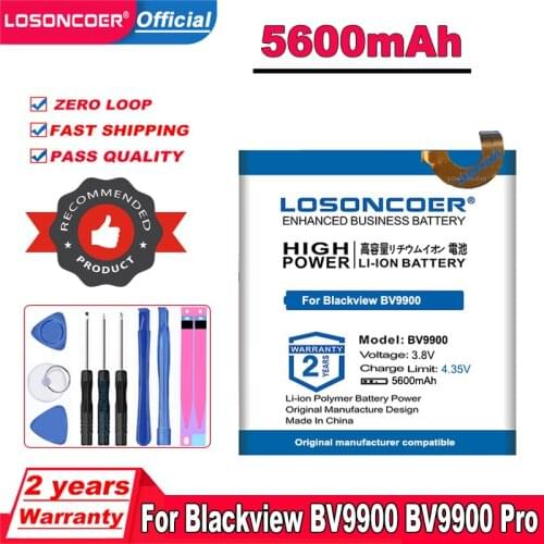 LOSONCOER Top Brand 100% New DK015 5200mAh Battery for Blackview BV9900 BV9900 Pro Smart Phone Batteries
