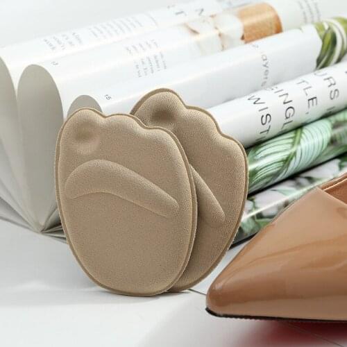 3D Heel Pads Forefoot Pads Solid Color Simple Non-slip Cushioning Shock Buffer Insoles Half Code Absorber Shoe Accessories
