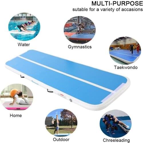 400x100x20cm Inflatable Air Track Tumbling Floor Gymnastics Practice Training Gym Mat Cheerleading Mat Pad For Taekwondo Gym