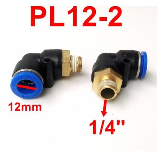 5pcs/lot Pneumatic Fittings L type12mm-1/4" Pipe Fitting PL12-2