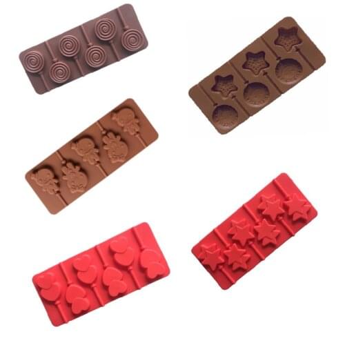 6 cavity Silicone lollipop Mold Kitchen Bakeware DIY Desserts Baking Mousse Cake Moulds Pan Tools