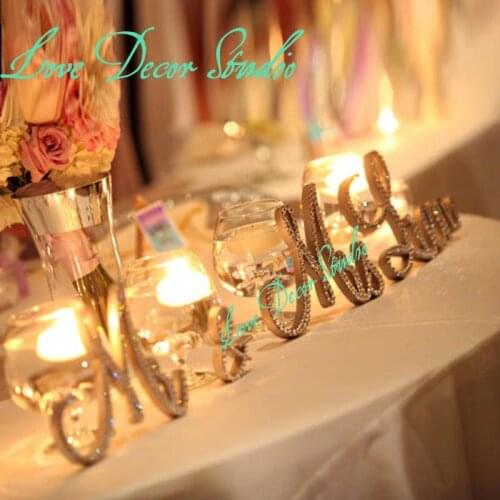 6"tall Mr & Mrs w/ Last name Sweetheart table sign wedding sign