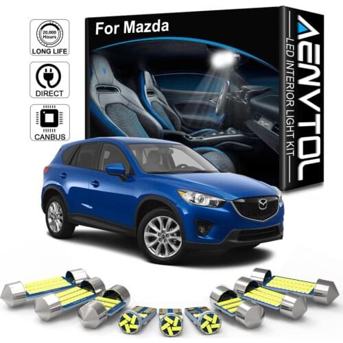 AENVTOL Canbus For Mazda 2 3 BK BL BM BN 5 6 GG GH GJ GL Sedan Hatchback CX-3 CX-5 CX-7 CX-9 MX-5 Miata NB NC ND LED Inside Lamp