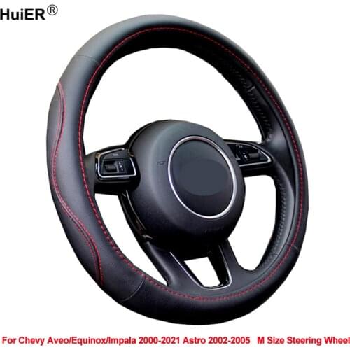 Car Steering Wheel Cover Braid Wrap For Chevrolet Chevy Aveo Equinox Impala 2000 - 2021 Astro 2002 - 2005 M Size Steering Wheel