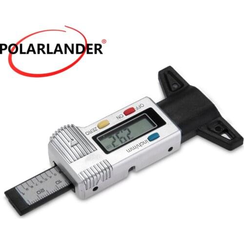 Car tyre depth gauge car tyre depth guage tester Polarlander LCD display tire tread depth gauge brake shoe gauge