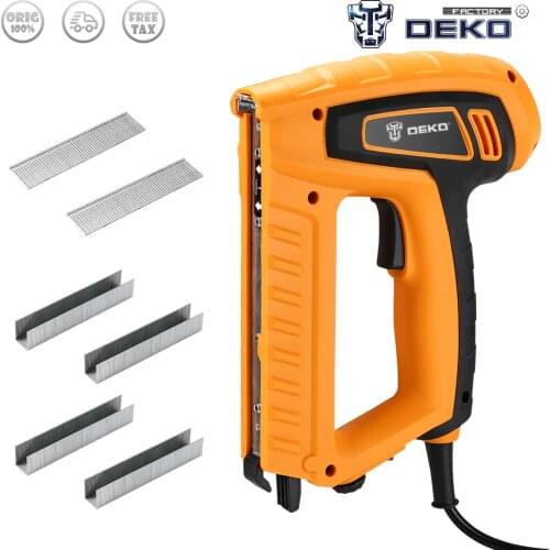 DEKO DKET01 220V Portable Electric Tacker Gun Electric Nail Gun 20pcs/min Woodworking Tool Electric Nail Gun Stapler Pneumat