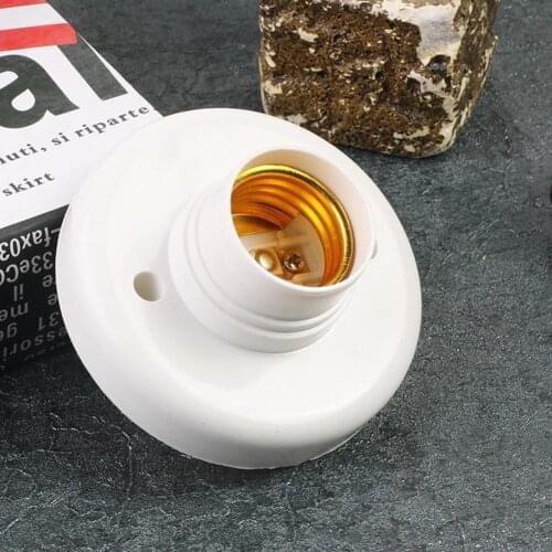 E27 LED Light Bulb Holder Round Square Fitting Socket Lamp E27 With Socket For 6A Hanging Base Plug 110V-220V US Switch B3A9