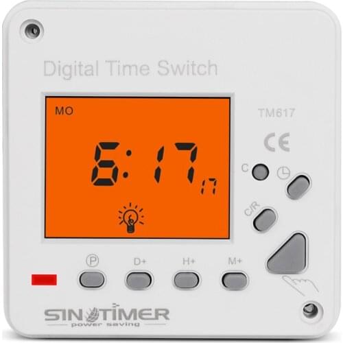 TM617 220V 230V 110V AC Electronic Digital 7 Day Weekly Electronic Programmable Timer Switch Time Relay Clock Control Blacklight