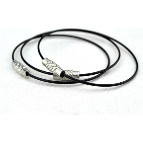 Hot Sale 10pcs/lot 1mm Black Bracelet 9inch Steel Wire Cable Cord Rope Chain Chocker Jewelry DIY Findings Accessories Wholesale