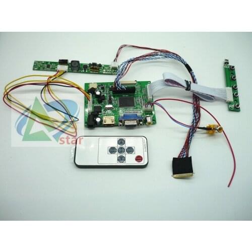 HDMI+VGA+2AV LCD Controller Board Work 10.1" IPS LCD B101XAN01.2 1366*768 LCD controller board DIY kits Support AV2 priority