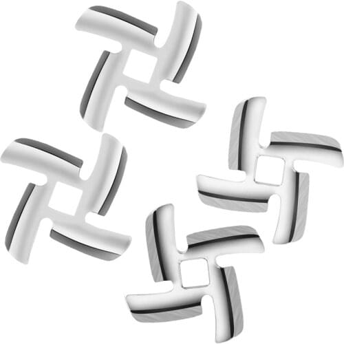 SANQ 4 Pieces Meat Grinder Blade Food Grinding Blade Stainless Steel Knife Cutter Replacement for Size 5 Meat Grinder Stand Mixe