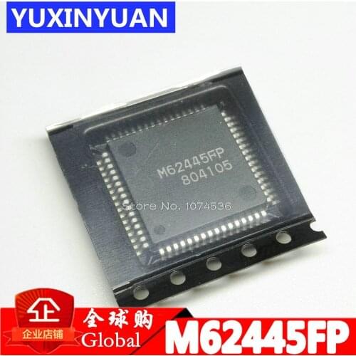 M62445FP M62445 QFP64 M62445AFP DIGITAL SOUND CONTROLLER WITH DYNAMIC BASS BOOST 10P/LOT Original Product integrated circuit IC
