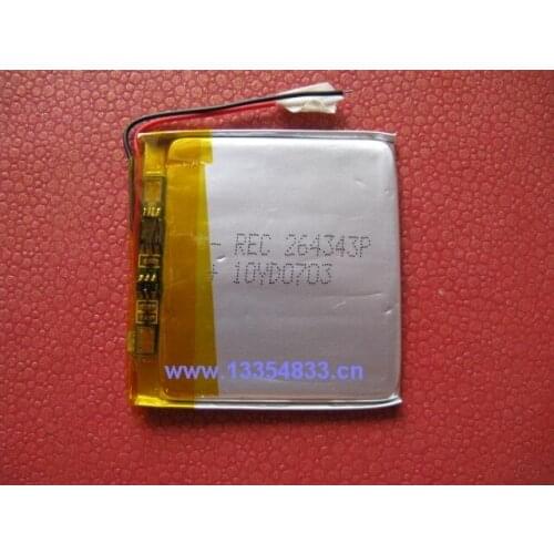 MP4 battery MP5 battery 264343 polymer thickness 2.6 width 43 length 43