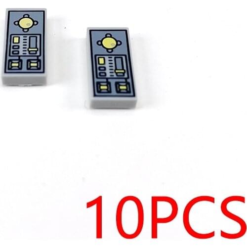 [MOC Hub] 10PCS Print RC Remote Pattern 1x2 Building Blocks Tile Construction Classic Brick Toys Kids Learning Education