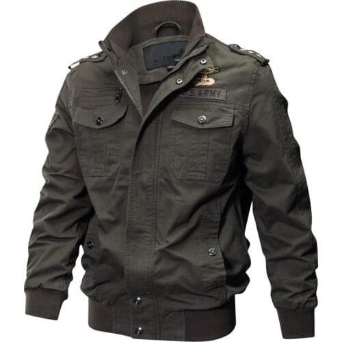 Military Pilot Jacket Men Winter Autumn Bomber Cotton Coat Tactical Army Jacket Male Casual Air Force Flight Jacket Size 5XL 6XL