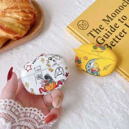 Cute Space astronaut Soft Case for For Beats Studio Buds Case Bluetooth Earphones Cover Headphone Box for Studio Buds Cases