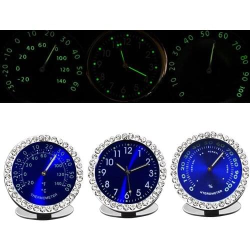 Yolu Car Clock Luminous Mini Automobiles Digital Watch Quartz Clocks Stick-on Auto Ornament Car Accessories for Cars SUV MPV