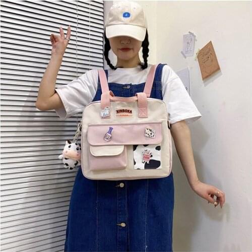 Large capacity nylon bag for women shoulder bag messenger bags New All-match female student schoolbag Fashion Girl book backpack