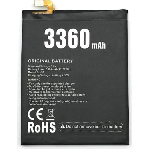 New BL-57 3360mAh Battery For Doogee Shoot 2 Shoot2 Replacement Smart Phone Parts Bateria Baterij In Stock