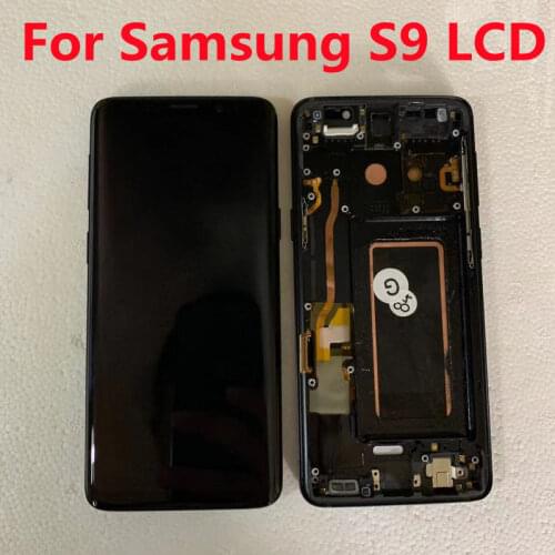 ORIGINAL SUPER AMOLED S9 LCD with frame for SAMSUNG Galaxy S9 G960A G960U G960F G960V Display Touch Screen Digitizer With Defect