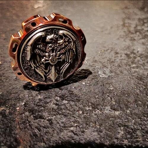 EDC Outdoor War Falcon Ring EDC Fight Metal Fidget Hand Spinner White Copper Purple Copper Autism ADHD Stress Reducer Gift