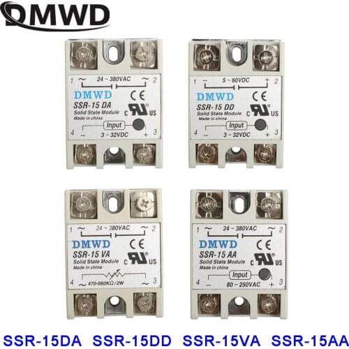 Solid state relay SSR-15 15A VA DA Industrial Solid State Relay Module AA SSR DD SSR-15DA SSR-15VA SSR-10DD