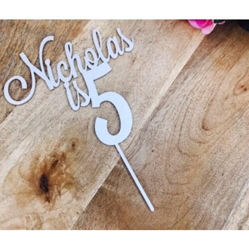 Rose Gold Custom Name Happy Birthday Cake Topper Personalized Name Gifts Childrens Birthday Cake Topper Party Decorations