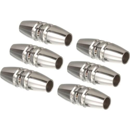 Silver Tone Stainless Steel Strong Magnetic Clasps End Caps Connectors Fit 5mm Leather Cords Bracelet DIY Findings