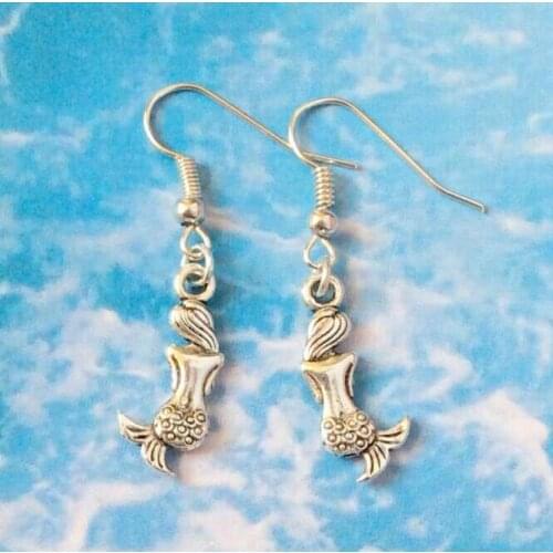 New fantasy marine style mermaid pendant earrings