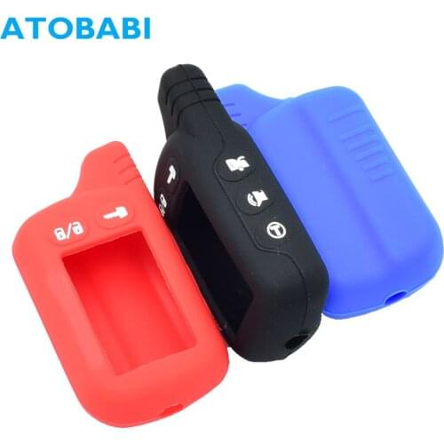 ATOBABI Silicone LCD Key Case For Tomahawk TZ 7010 9020 9030 9010 9031 SL-950 Two Way Car Alarm System Remote Control Fobs Cover