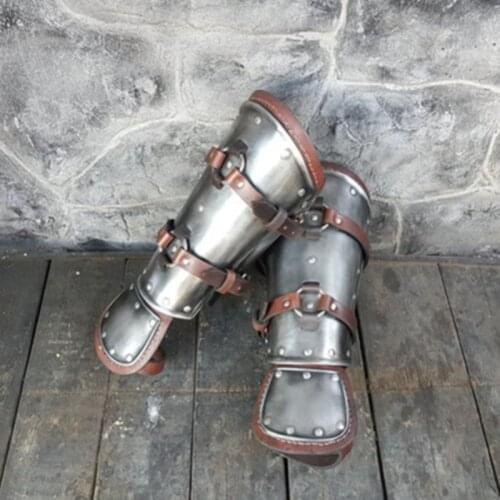 Medieval Armor Gloves Cuffs Bracers Steampunk Warrior Gauntlet Renaissance Knights Templar Leather Strap Costume