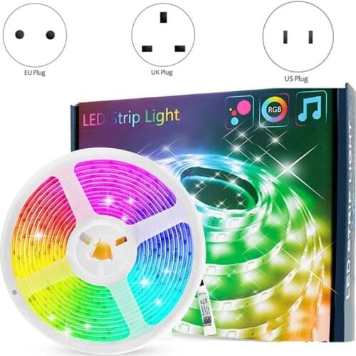 10M Bluetooth LED Strip Lights, 5050 RGB Strip Color Changing LED Lights With Remote, Lights Controlled By APP
