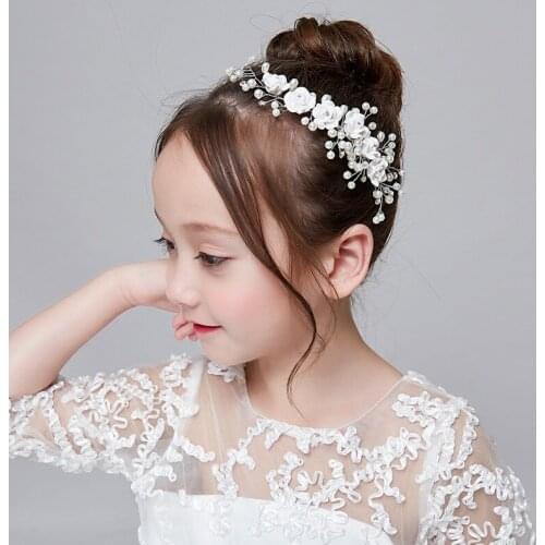Girls Tiara Flower Girls Party Prom Hair Accessories In Stock Rhinestones