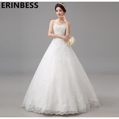 Elegant New Fashion A Line Wedding Dress 2019 Beads Strapiess Princess Wedding Dress 2019 Bridal Dress vestidos de novia W5088