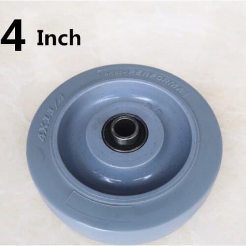 4 Inch Single Wheel Caster Medium Silent Flat Edge Tpr Universal Wear Resistant Driver Cart