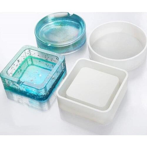 1PC Ashtray Craft DIY Transparent UV Resin Epoxy Silicone Combination Molds For DIY Making Finding Accessories Jewelry