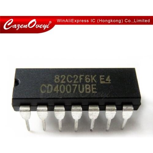 10pcs/lot CD4007UBE CD4007BE CD4007U CD4007 DIP-14 In Stock