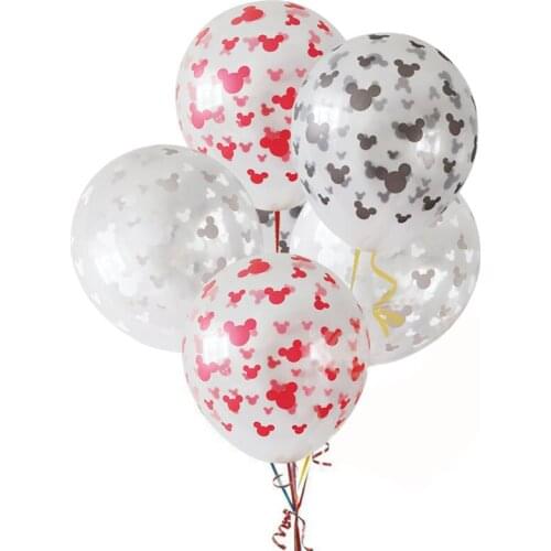 10pcs Transparent Mickey Minnie Head Latex Balloons Birthday Wedding Party Decoration Air Balloons Kid Toys Balloon