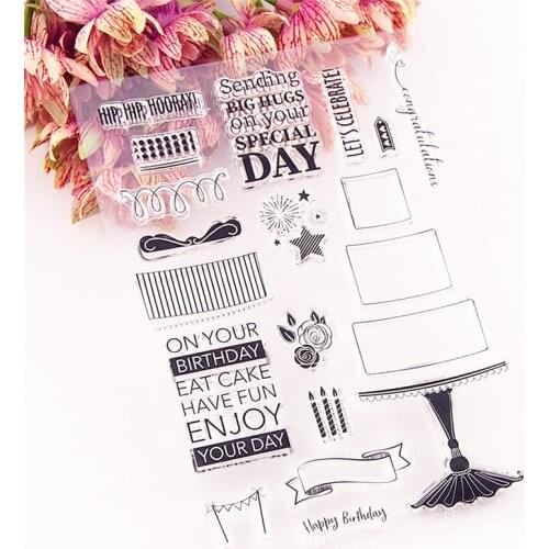 11x15.5cm Cake fountain Transparent Silicone Rubber Clear Stamps cartoon Scrapbooking/DIY Easter Childrens toys album