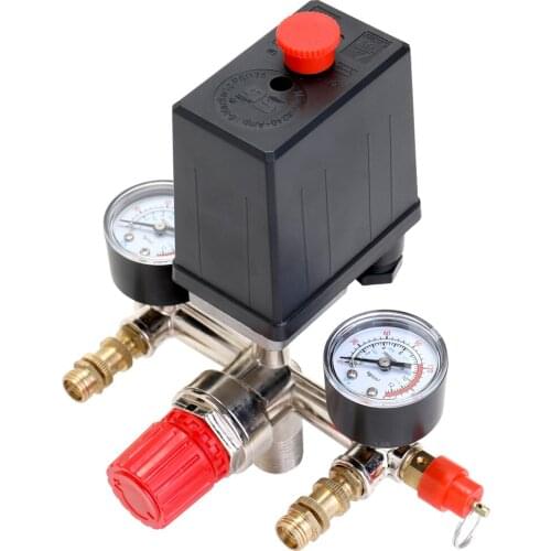 125 PSI 12 Bar Small Air Compressor Pressure Switch Control Adjustable Regulator Valve Instrument