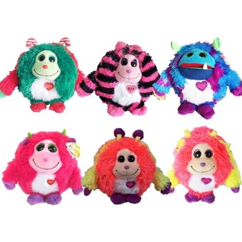 15CM Ty Beanie Boos Big Eyes Stuffed Cure Monster Plush Toy Doll Decoration Spoof Ugly Cute Lion Halloween Series Child Gift