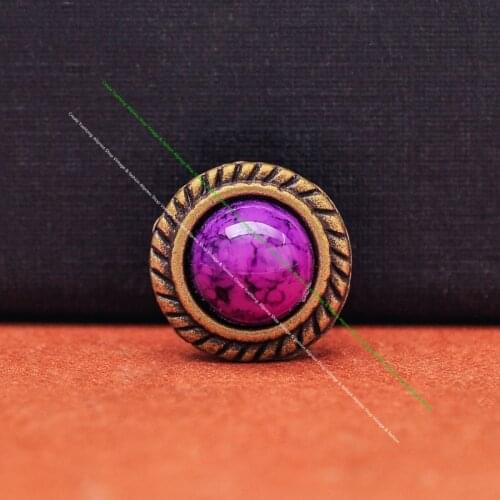 20pc 13mm Retro Brass Turquoise Rivet Stud Fastener Concho Rivetback For Leathercraft Shoes Clothes Belt Decor