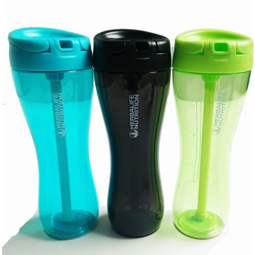500ml Black Purple blue green Herbalife Nutrition protein shaker Camping Hiking Straw shaker Straw Water Bottle Sports bottle