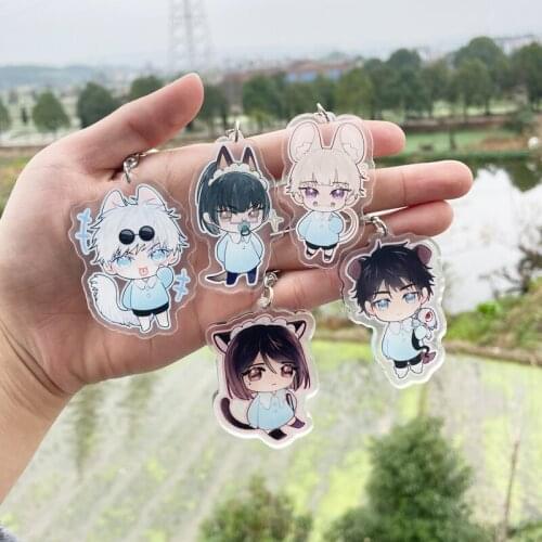 Anime Jujutsu Kaisen Gojou Satoru Kugisaki Nobara Yuji Itadori Acrylic Cartoon Keychain Bag Decor Pendant Keyrings Xmas Gifts