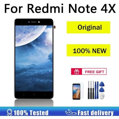 AUMOOK Original for Xiaomi Redmi Note 4X LCD Display +Frame LCD Touch Screen Digitizer Redmi Note 4 Global Version LCD Screen