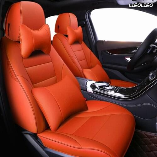 LIGOLIGO Custom Leather car seat covers For BMW X2 F39 X3 E83 F25 G01 G08 X4 F26 G02 X5 E70 F15 G05 E53 X6 E71 F16 G06 car seat