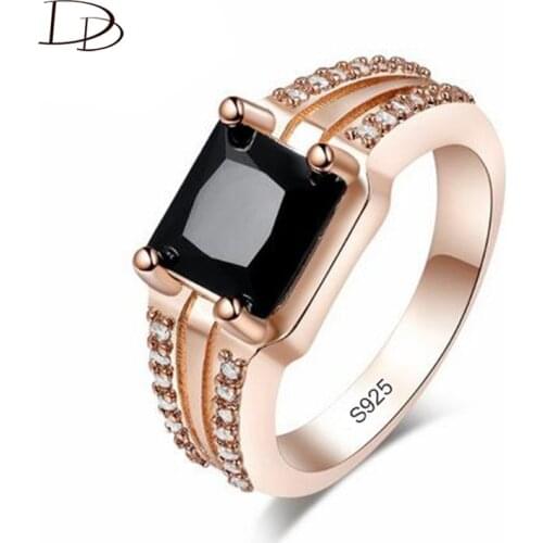 DODO Punk Party Rose Gold Wedding Rings For Women Trendy Fashion Jewelry Engagement Bague Pour Femme Anillos Mujer Dd175