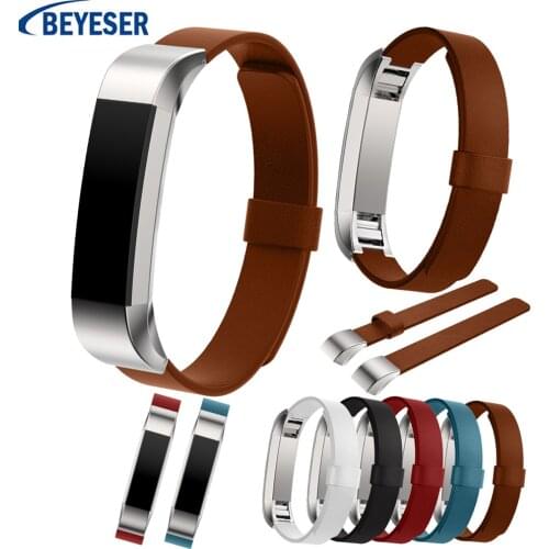 Leather Watchband replacement belt For Fitbit Alta HR smart watch Bracelet Wristband For fitbit alta Accessories band Adjustable