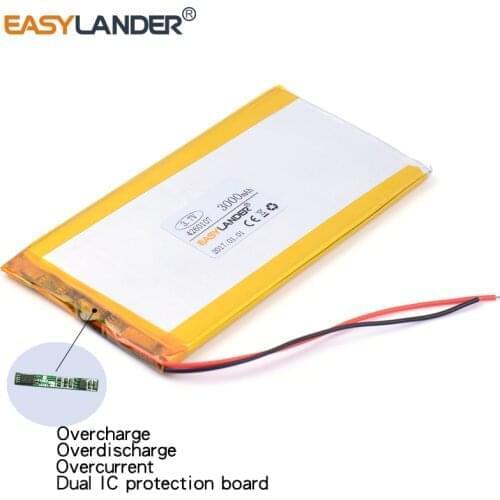 4260107 3.7V 3000mAh Rechargeable li Polymer Li-ion Battery For applicable tablet rechargeable batteries power bank 4060105